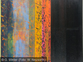 Gerd Winter „Andante Comodo Mahler“, 2005, Mischtechnik auf Leinwand, 100 x 120 cm (Makro-Detail)