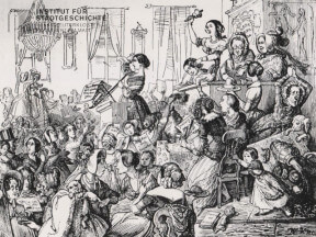Karikatur „Frankfurt Damenclub“, 1848/49