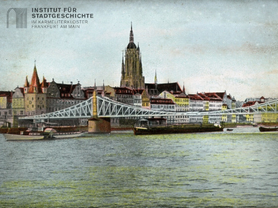 Eiserner Steg, Postkartenmotiv um 1910
