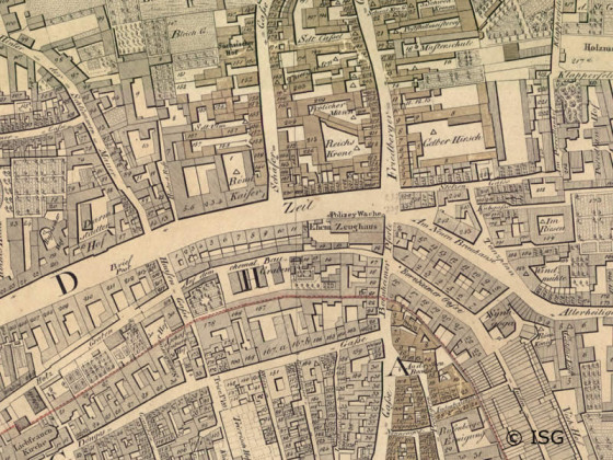 Auszug aus dem Stadtplan von C.A. Ulrich, 1832