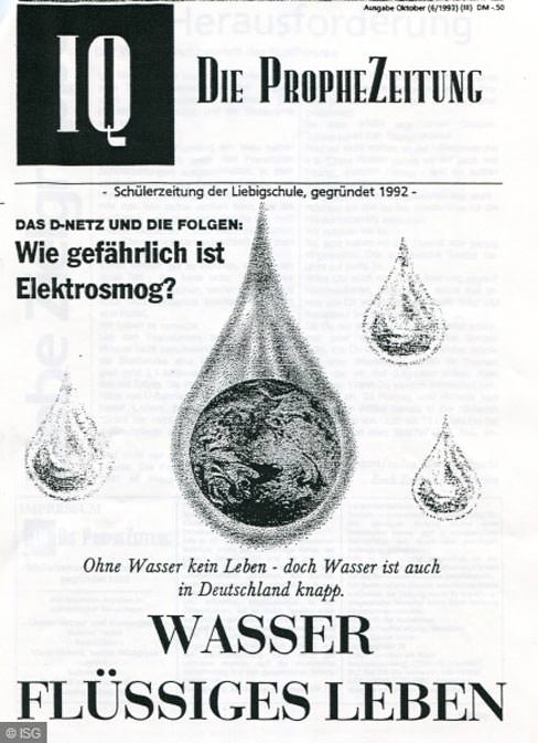 Schülerzeitung IQ Die PropheZeitung, Beitrag zum Wassersparen aus  Ausgabe 6/1993