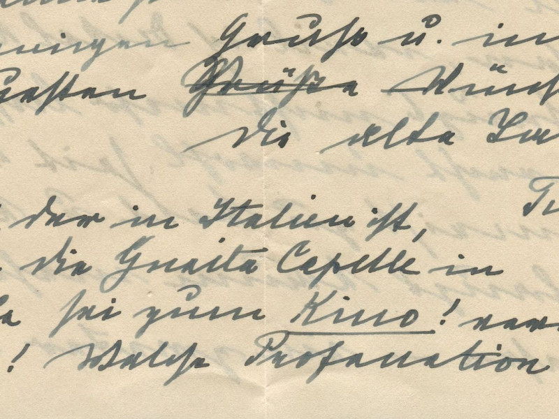 Brief von Tilla Schwerdt, geb. von Guaita, 1938