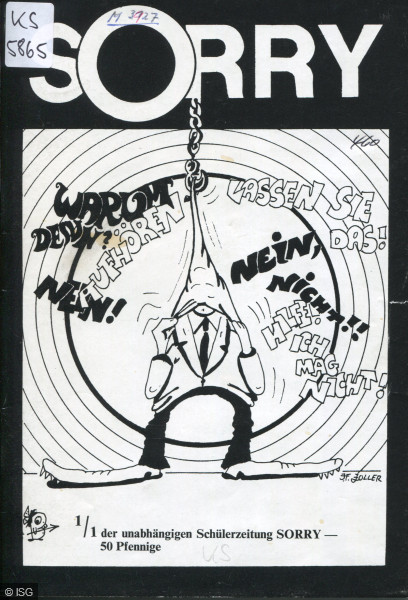 Titelseite aus „Sorry. Unabhängige Schülerzeitung Frankfurts“ Heft 1968